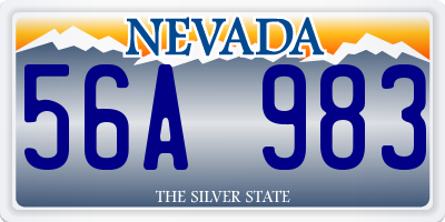 NV license plate 56A983