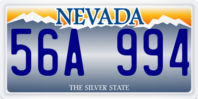 NV license plate 56A994