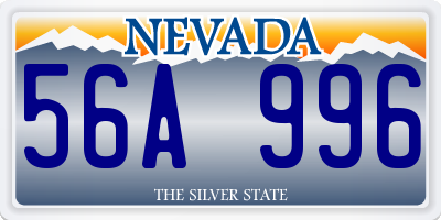 NV license plate 56A996