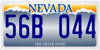NV license plate 56B044