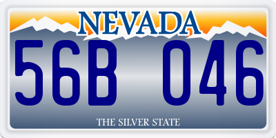 NV license plate 56B046