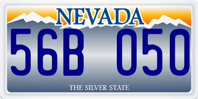 NV license plate 56B050