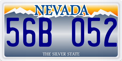 NV license plate 56B052