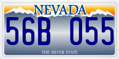 NV license plate 56B055