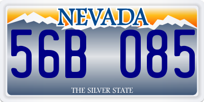 NV license plate 56B085