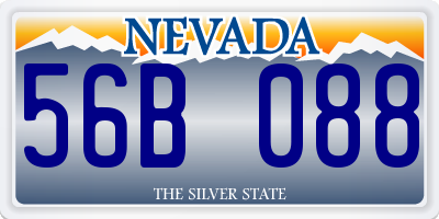 NV license plate 56B088