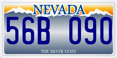 NV license plate 56B090