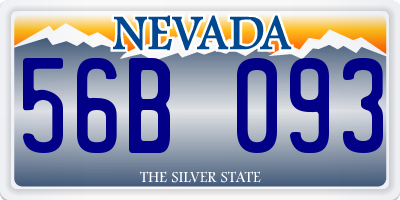 NV license plate 56B093