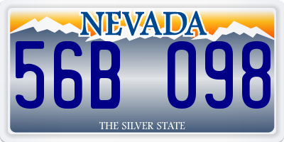 NV license plate 56B098