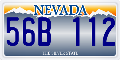 NV license plate 56B112