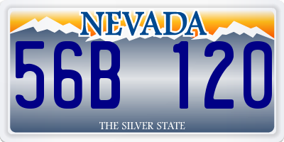 NV license plate 56B120
