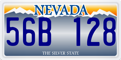 NV license plate 56B128