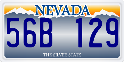NV license plate 56B129