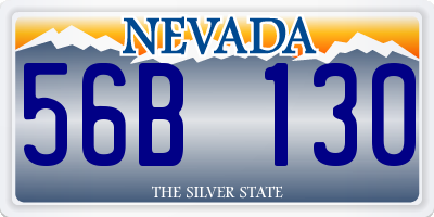 NV license plate 56B130