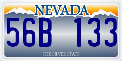 NV license plate 56B133