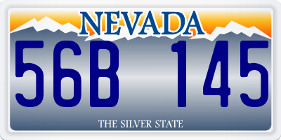 NV license plate 56B145