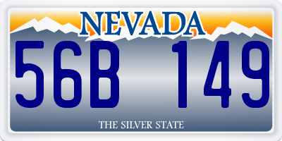 NV license plate 56B149
