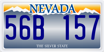 NV license plate 56B157