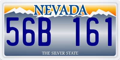 NV license plate 56B161