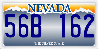 NV license plate 56B162