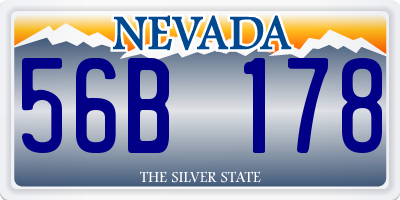 NV license plate 56B178