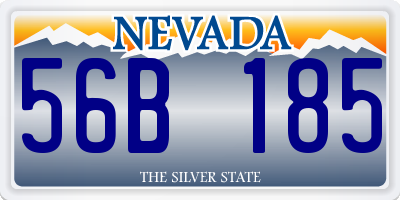 NV license plate 56B185