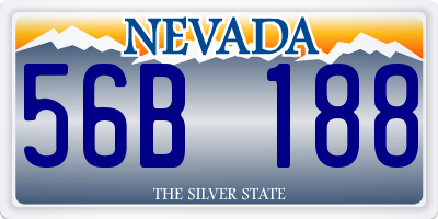 NV license plate 56B188