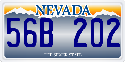 NV license plate 56B202