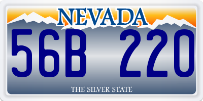 NV license plate 56B220