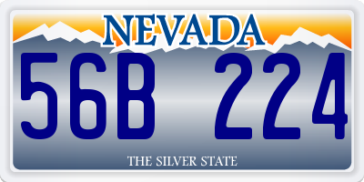 NV license plate 56B224