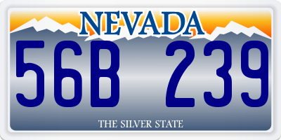 NV license plate 56B239