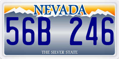 NV license plate 56B246