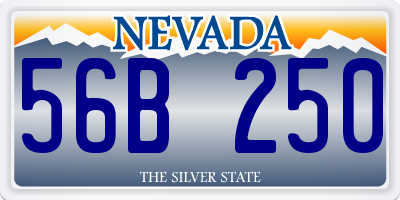 NV license plate 56B250