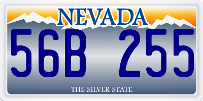 NV license plate 56B255