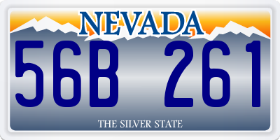 NV license plate 56B261