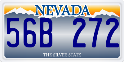 NV license plate 56B272