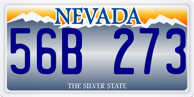NV license plate 56B273