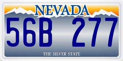NV license plate 56B277