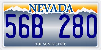 NV license plate 56B280