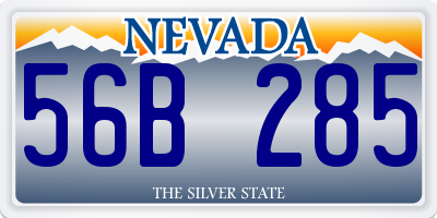 NV license plate 56B285