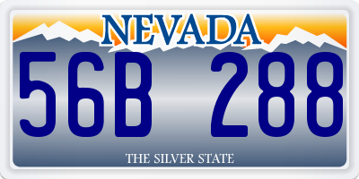 NV license plate 56B288