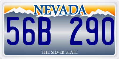 NV license plate 56B290