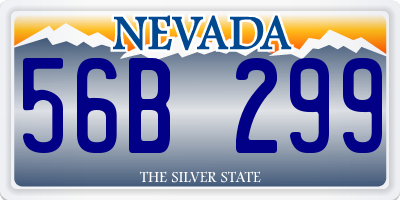 NV license plate 56B299