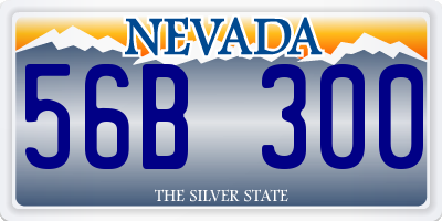 NV license plate 56B300