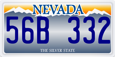 NV license plate 56B332
