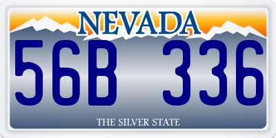NV license plate 56B336