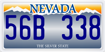 NV license plate 56B338