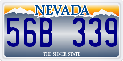 NV license plate 56B339