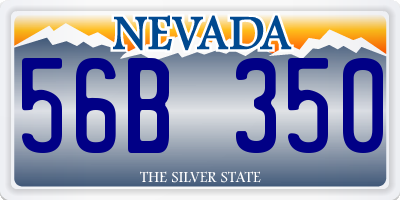 NV license plate 56B350