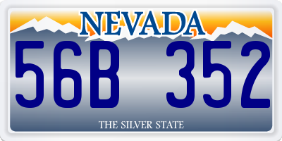 NV license plate 56B352